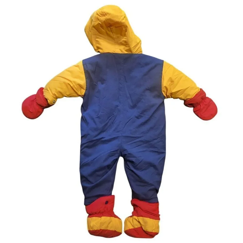 Vintage 90s Nickelodeon Snowsuit Kids 12M Blue Red Yellow Blues Clues